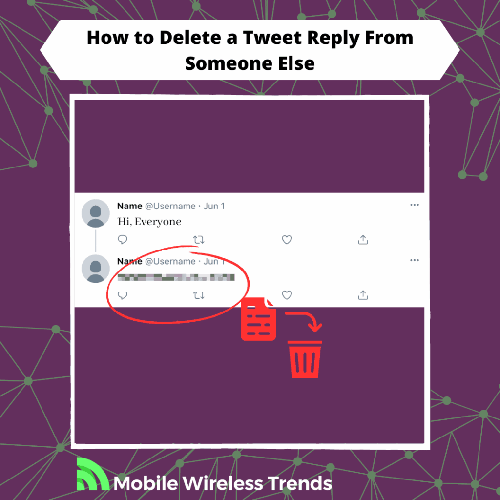 how to delete a Tweet reply from someone else