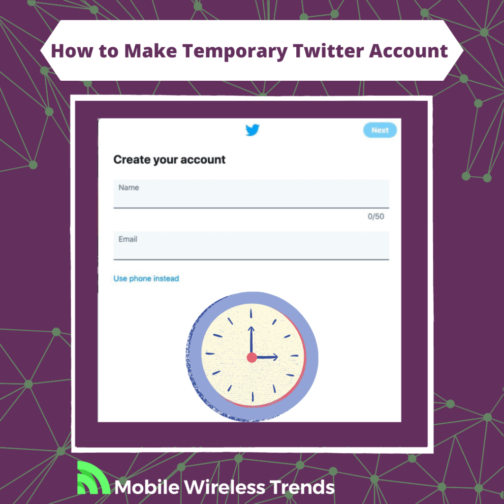 how to create a temporary Twitter account