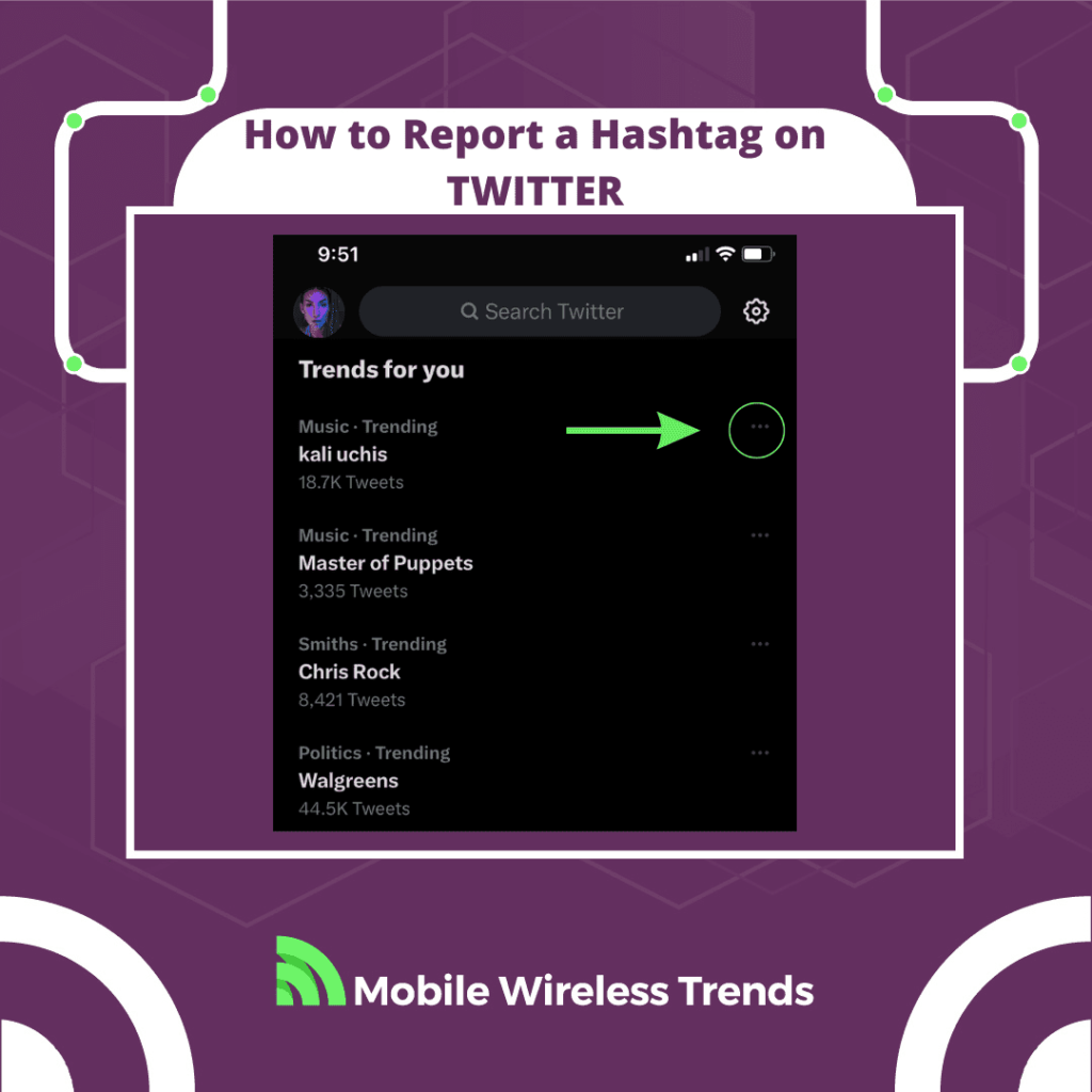 how to report a hashtag on Twitter