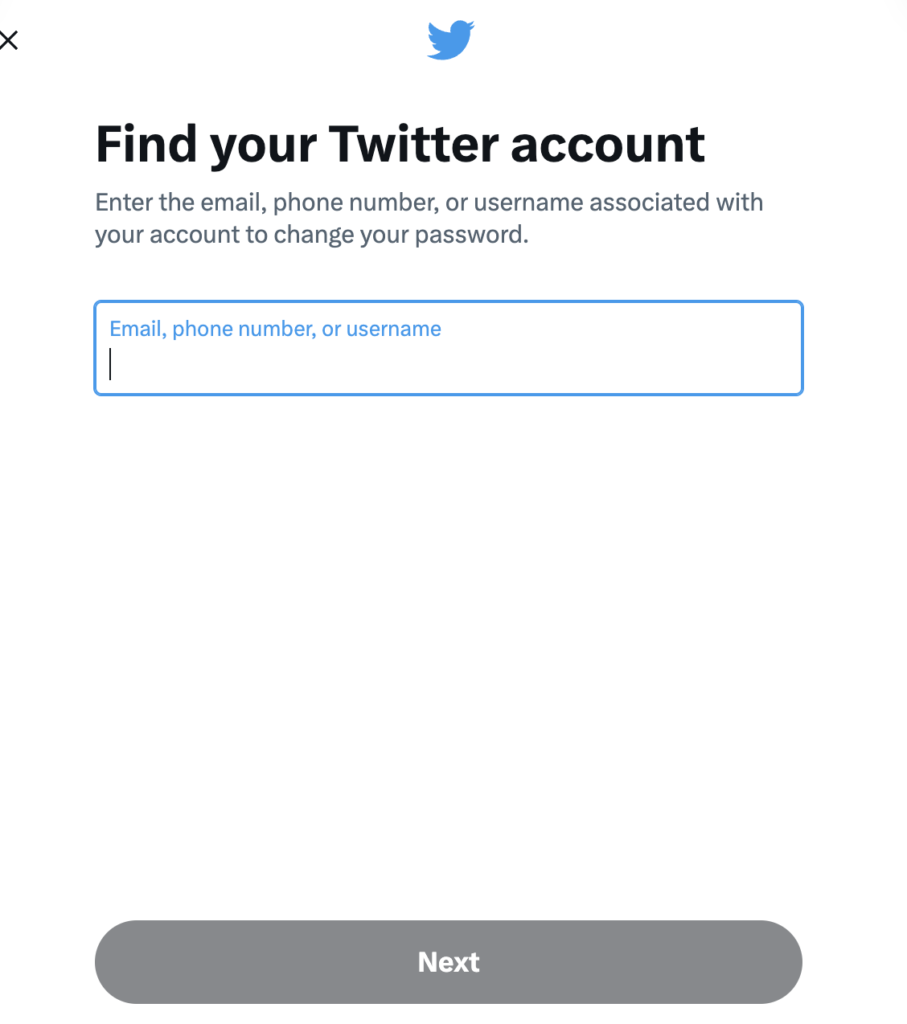 find your twitter account handle