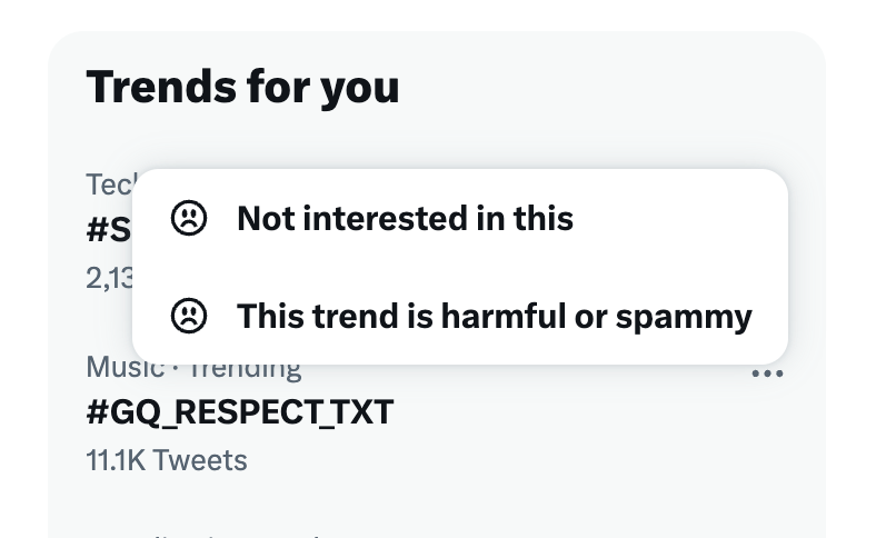 reporting trends on twitter