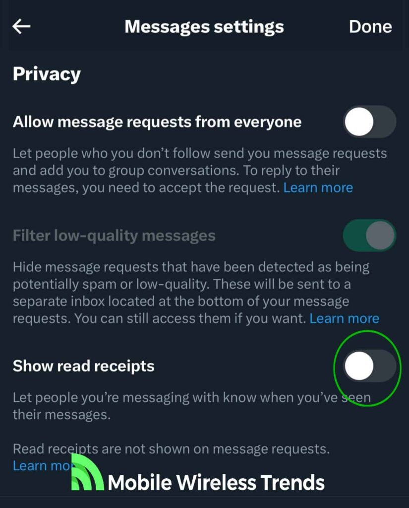 show read receipts twitter mobile