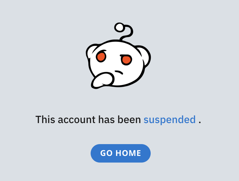 suspended account reddit