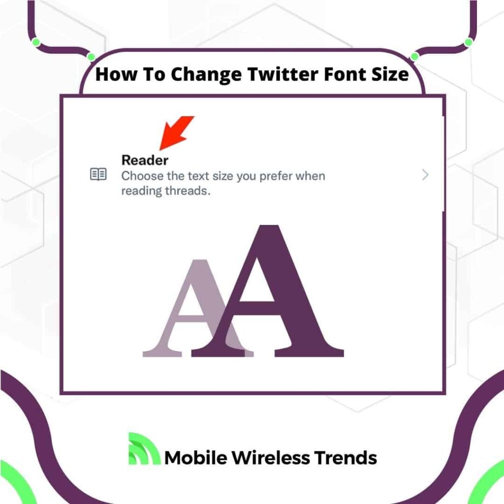 how to change Twitter font size