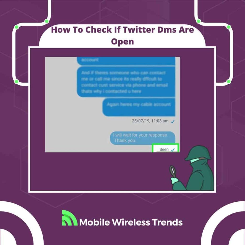 How to check if Twitter DMs are open