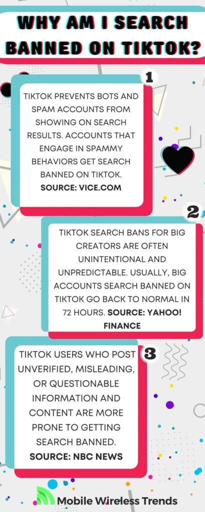 why am i search banned on tiktok infographic