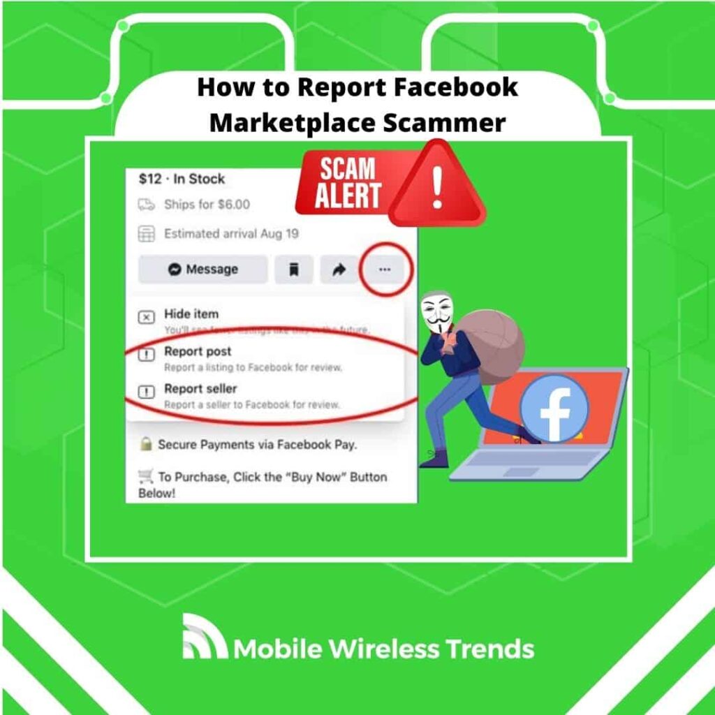 how to report a Facebook Marketplace scammer