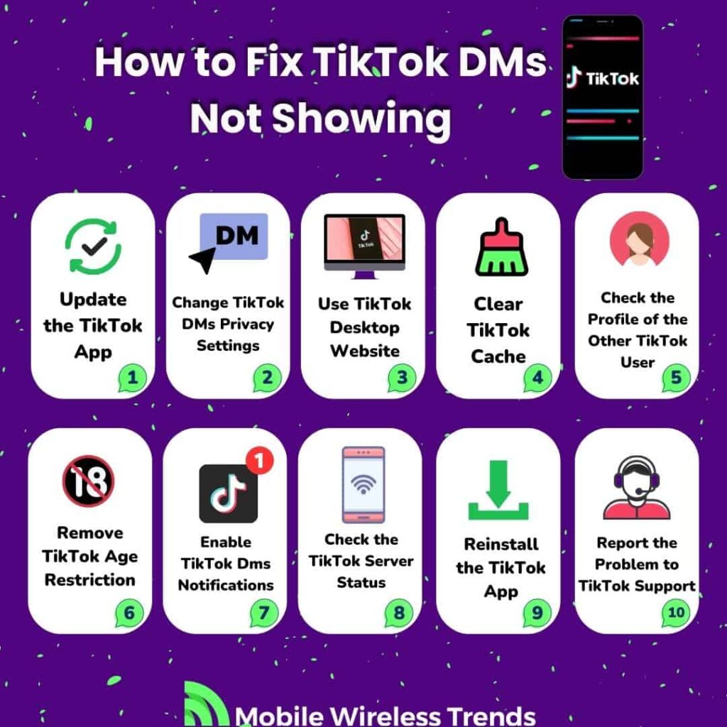 fixing TikTok DMs Not Showing