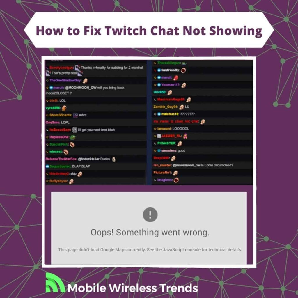 how to fix Twitch chat not showing