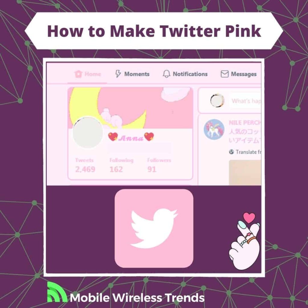 how to make Twitter Pink