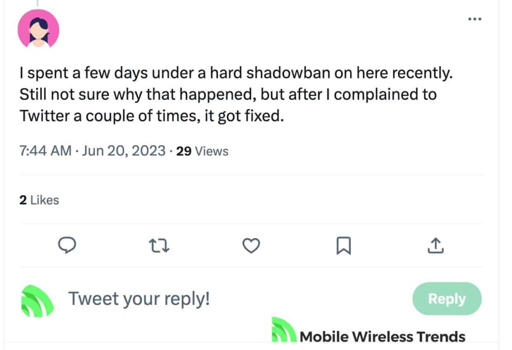 take a break from twitter to fix shadowban