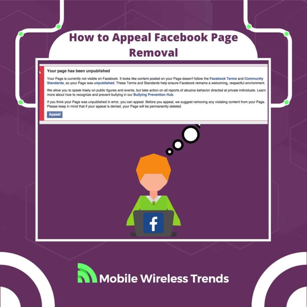 how to appeal Facebook page removal