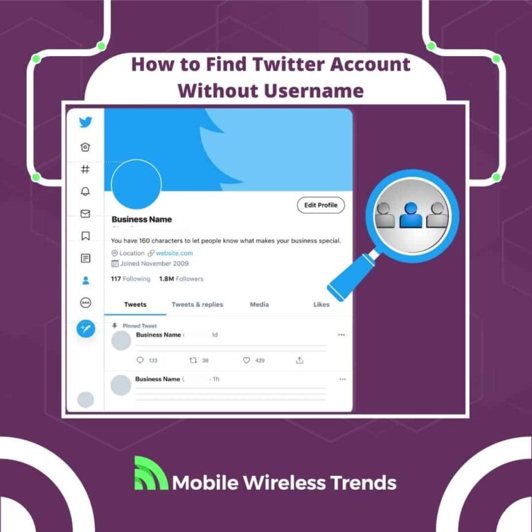 how to find Twitter account without username
