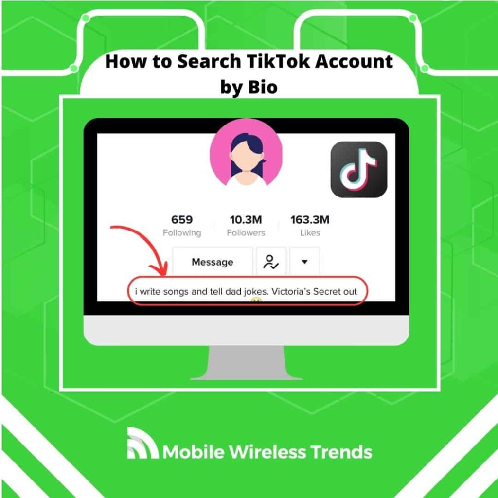 how to search TikTok account by bio