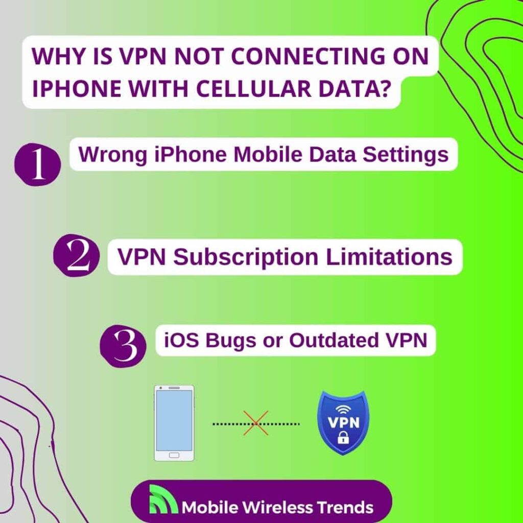 Why Is VPN Not Connecting on iPhone with Celullar Data
