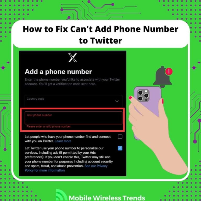 how to fix can’t add phone number to Twitter