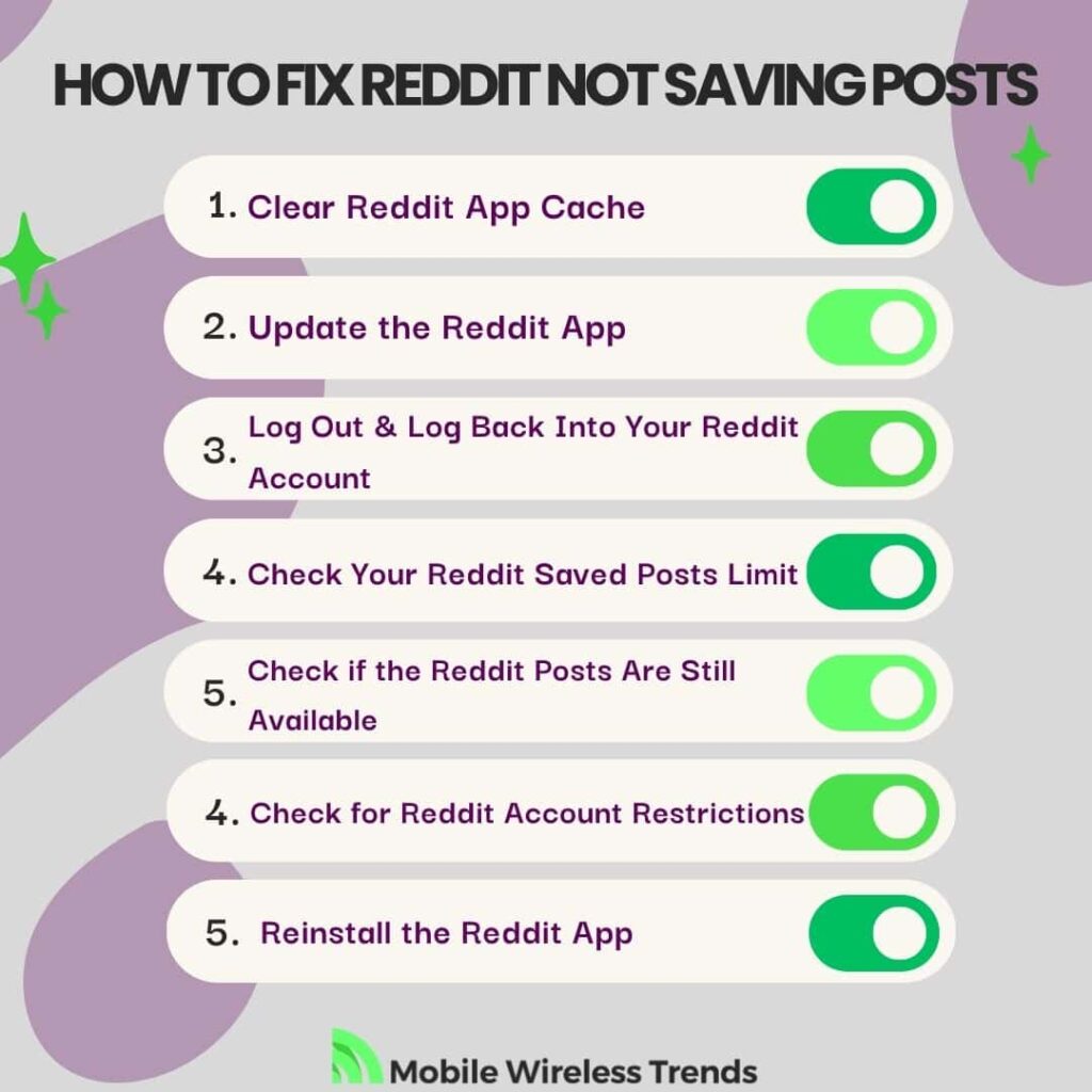how to fix reddit won't save posts